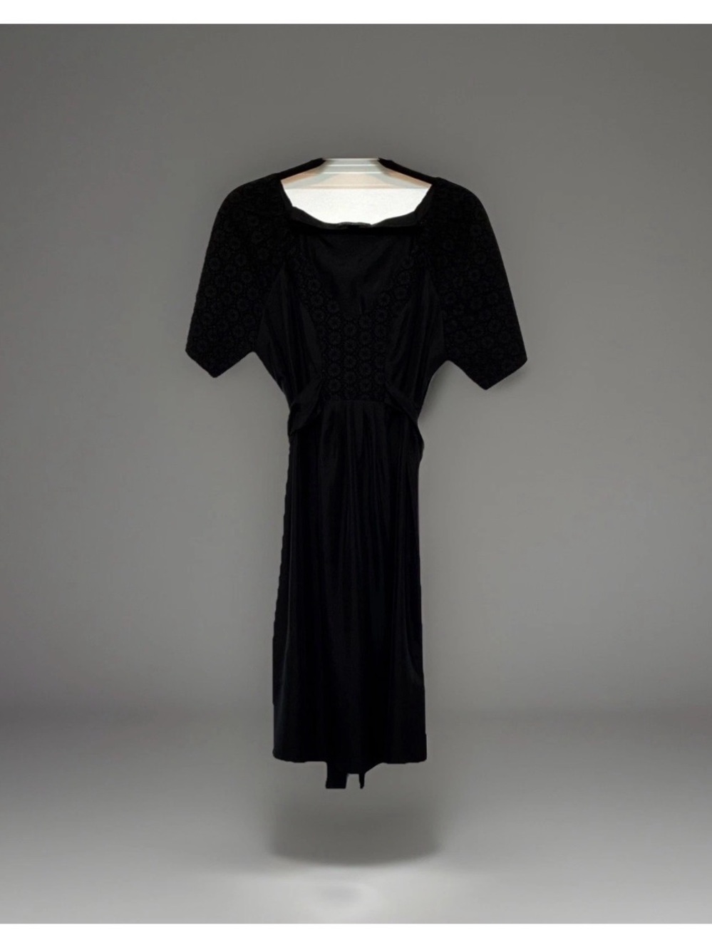 Banana Republic Silk Black Dress with Short Sleeves